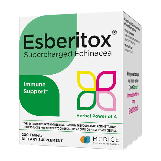 ESBERITOX immunity tablets bottle label showing 200 tablets