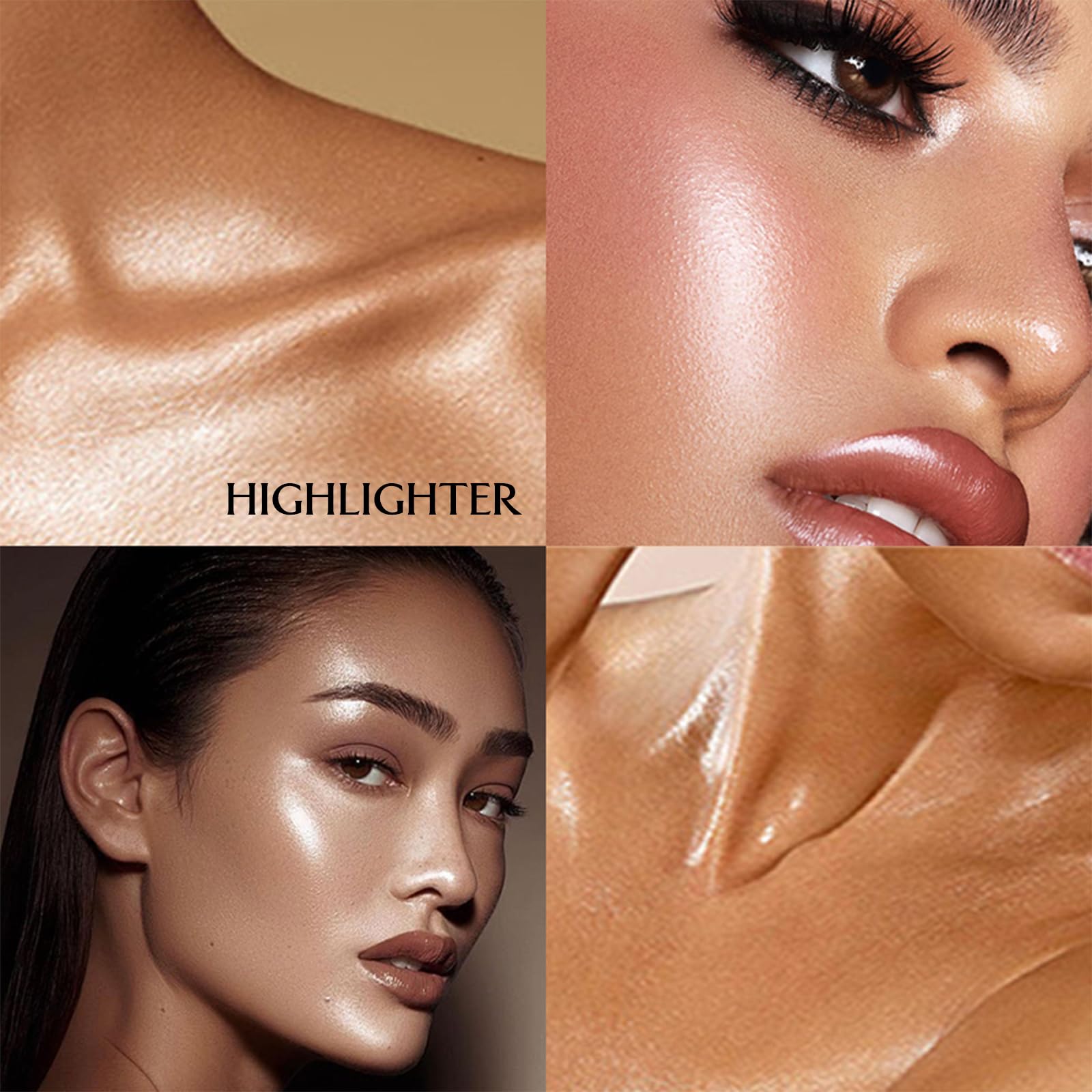 Eshioh Cheeks Glow Bronze Highlight creates a healthy-looking flush.