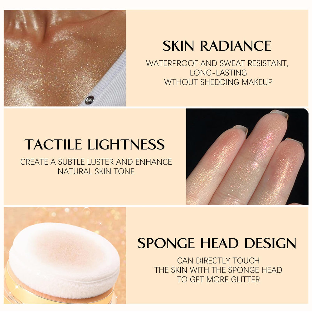 Eshioh Compact Glitter Powder Pocket-Size for quick touch-ups on the go.