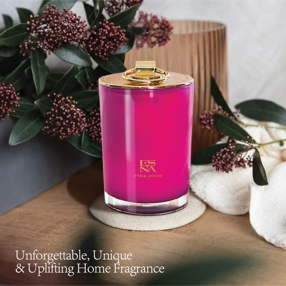 ESNA HOME lavender candle gift-ready packaging; ideal holiday gift