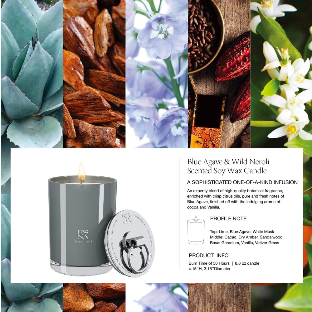 ESNA HOME luxury scented candle packaging ready for gifting.