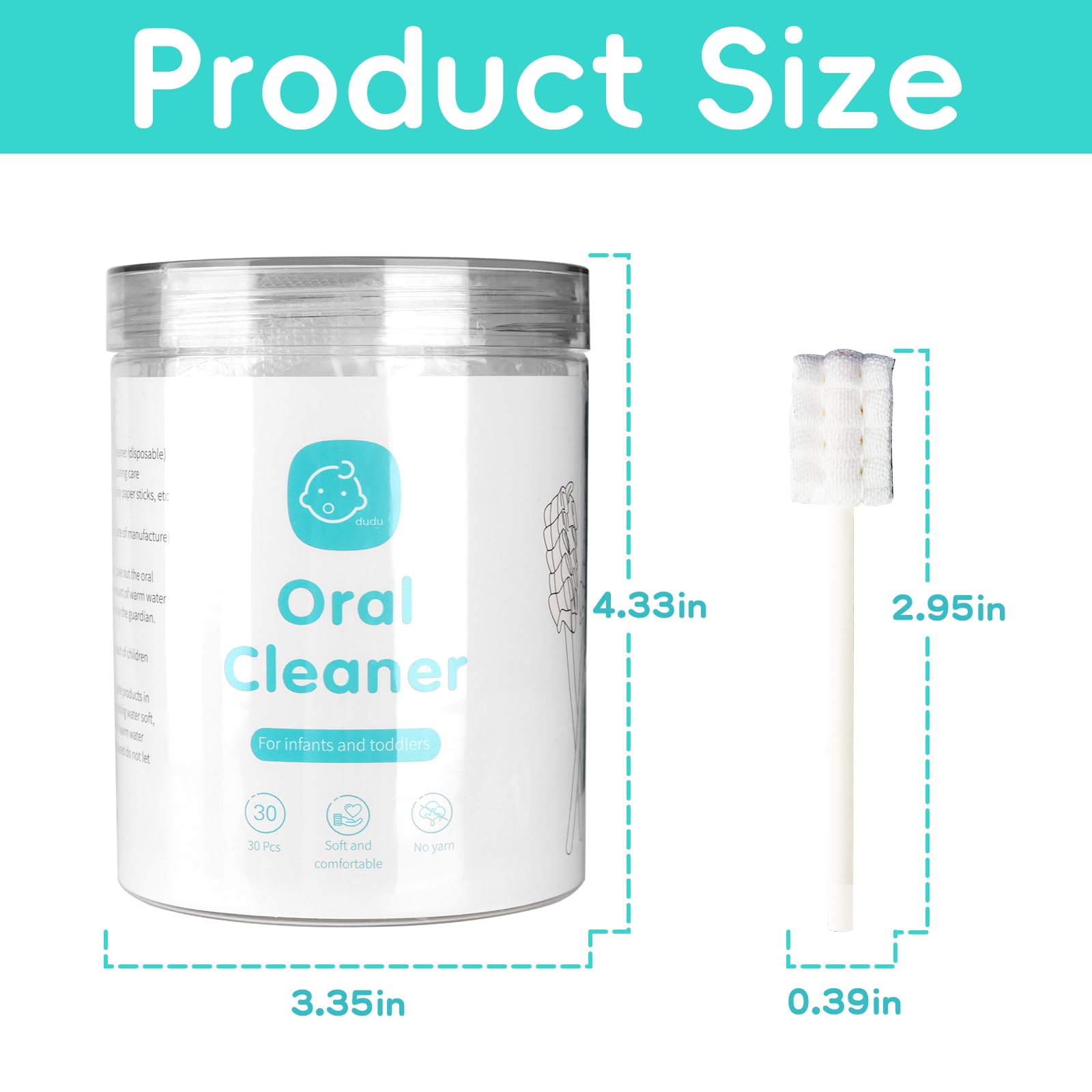 Milk stains removed and gentle mouth cleaning for babies