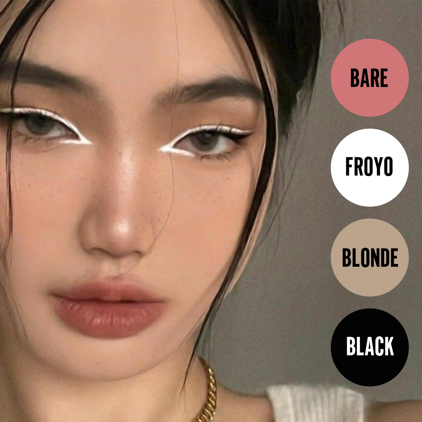 Esoterique 4-in-1 makeup pen eyeliner swatch demonstrates smooth glide.