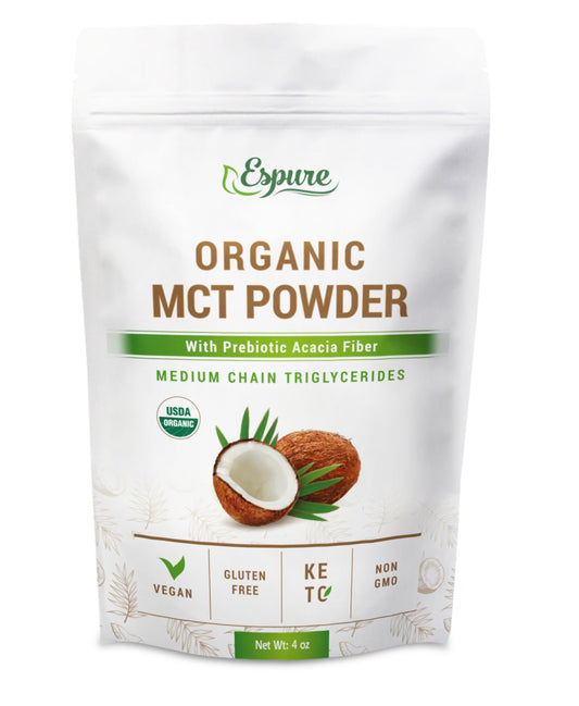 Espure Organic MCT Powder 4 oz package front view