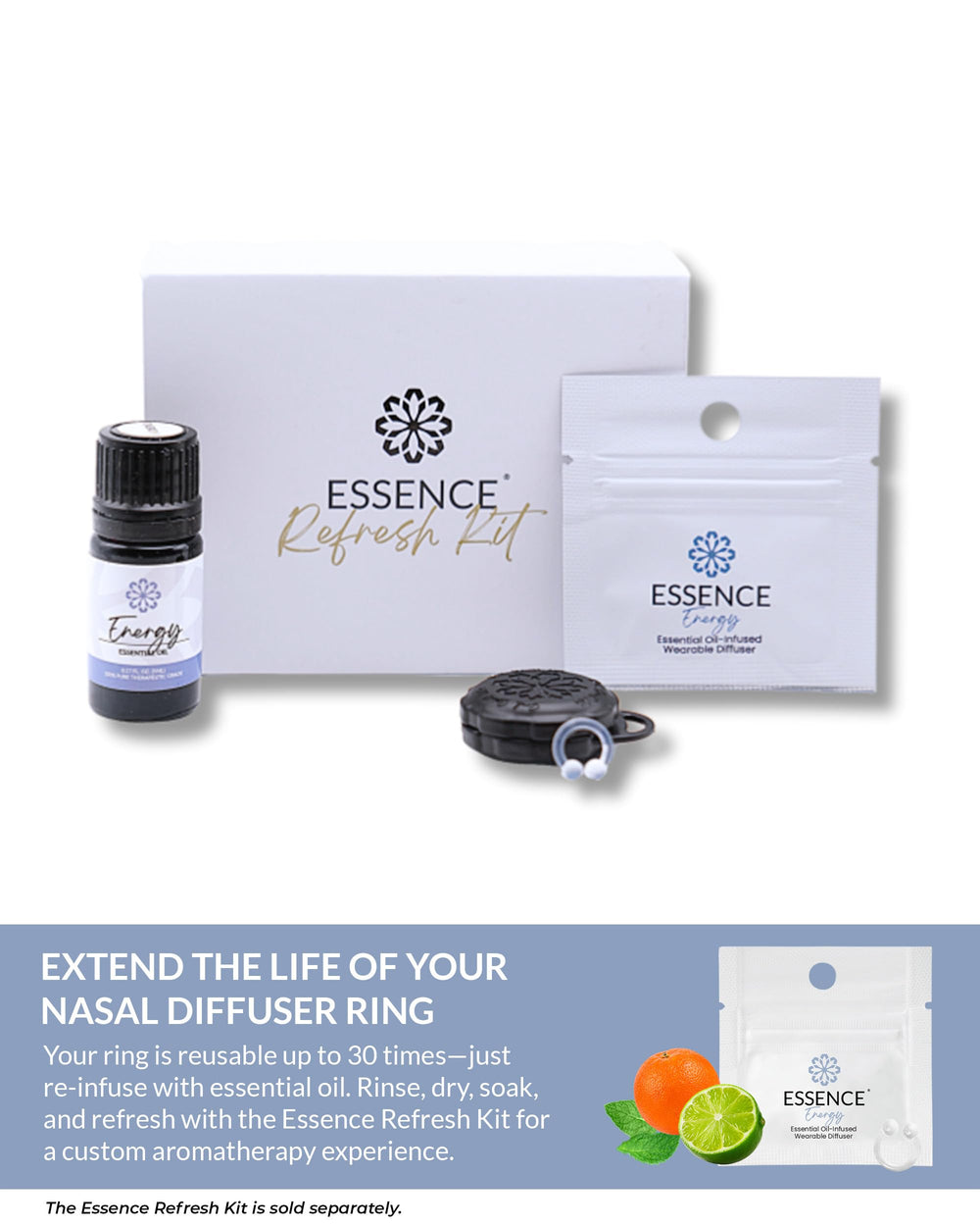 Three-pack Essence wearable aromatherapy nasal diffusers