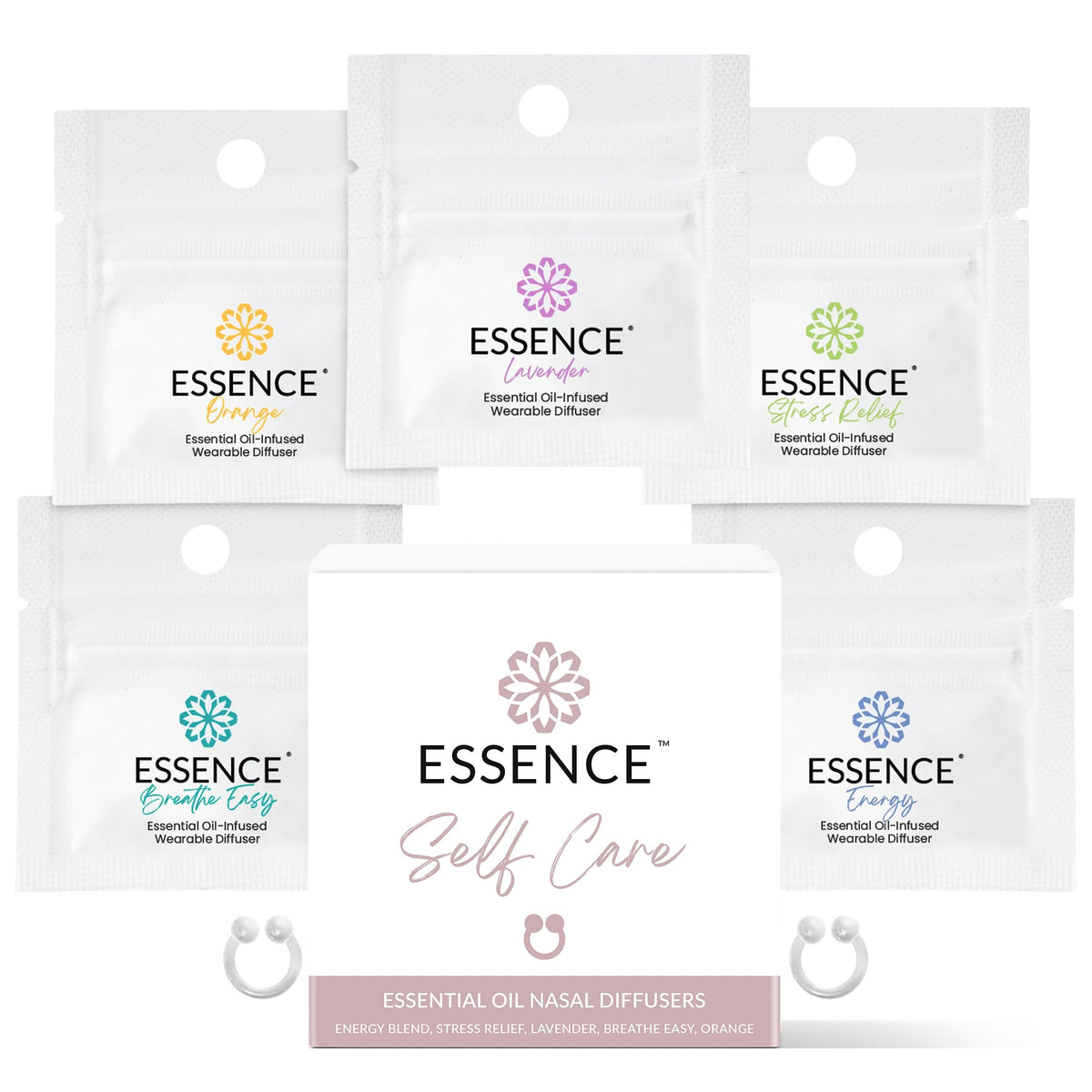 Close-up of Essence nasal diffuser ring with Lavender scent