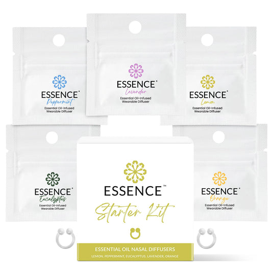 Essence Nasal Diffuser Starter Kit packaging with five nose ring inhalers