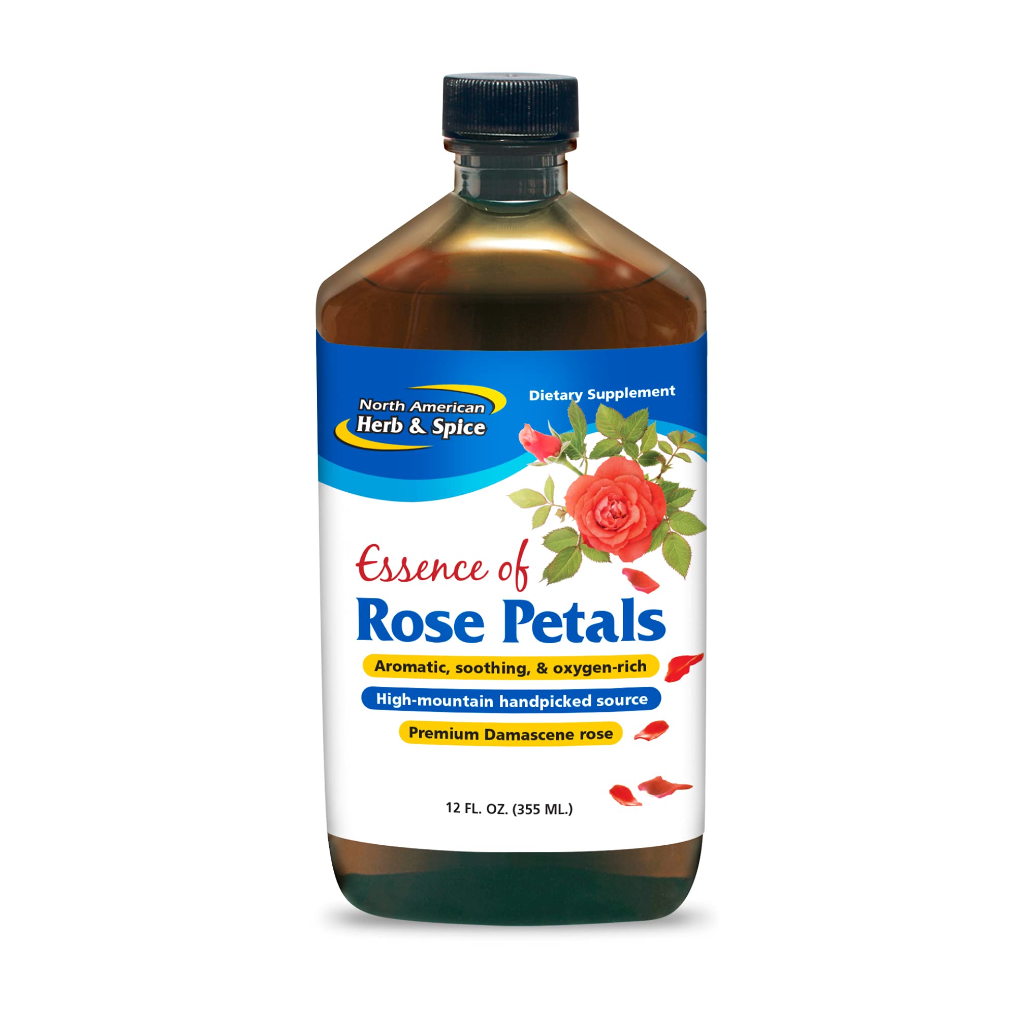Essence of Rose Petals 12oz bottle on white background