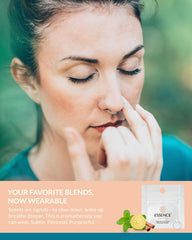 Model wearing Essence immunity blend nose ring