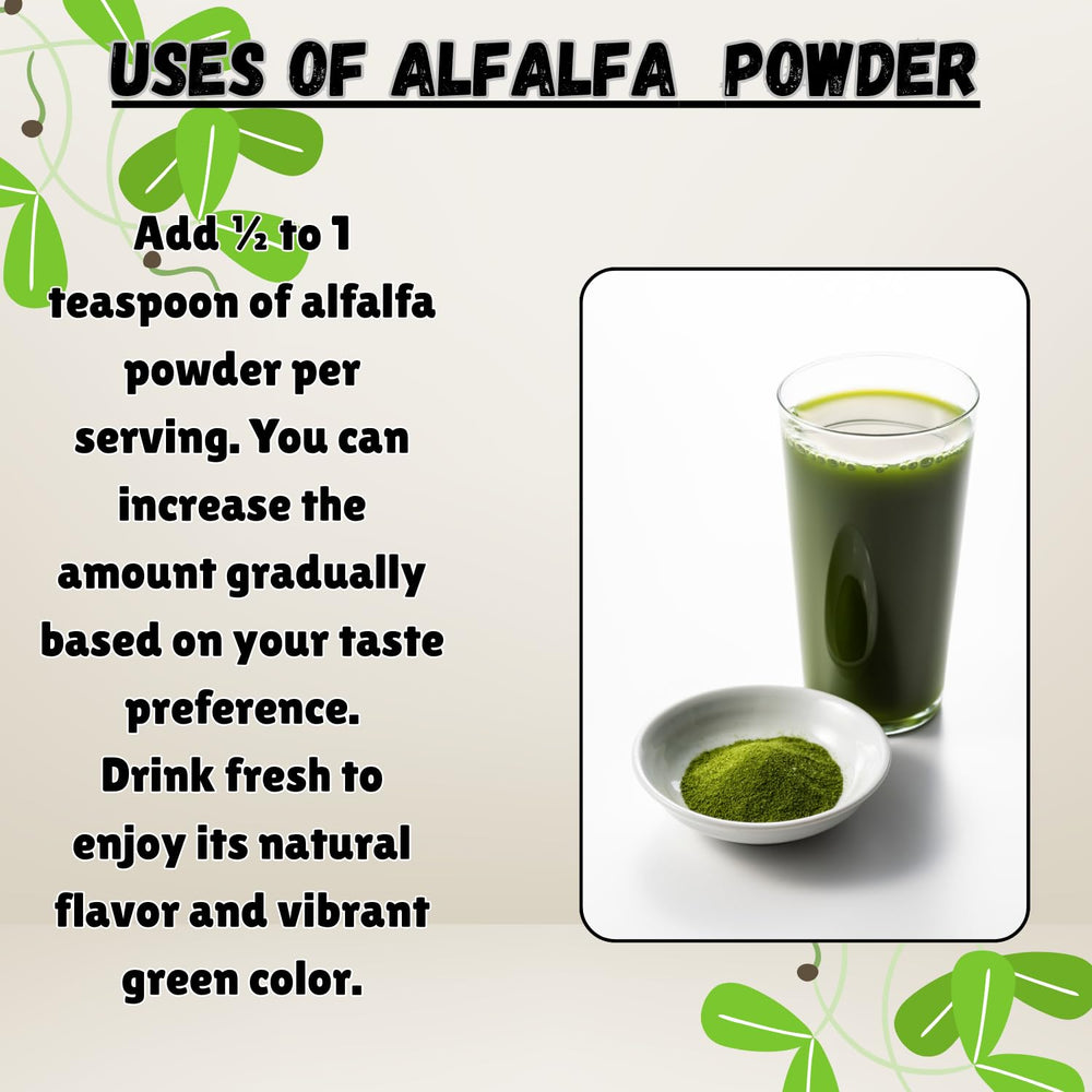 Alfalfa powder added to a smoothie