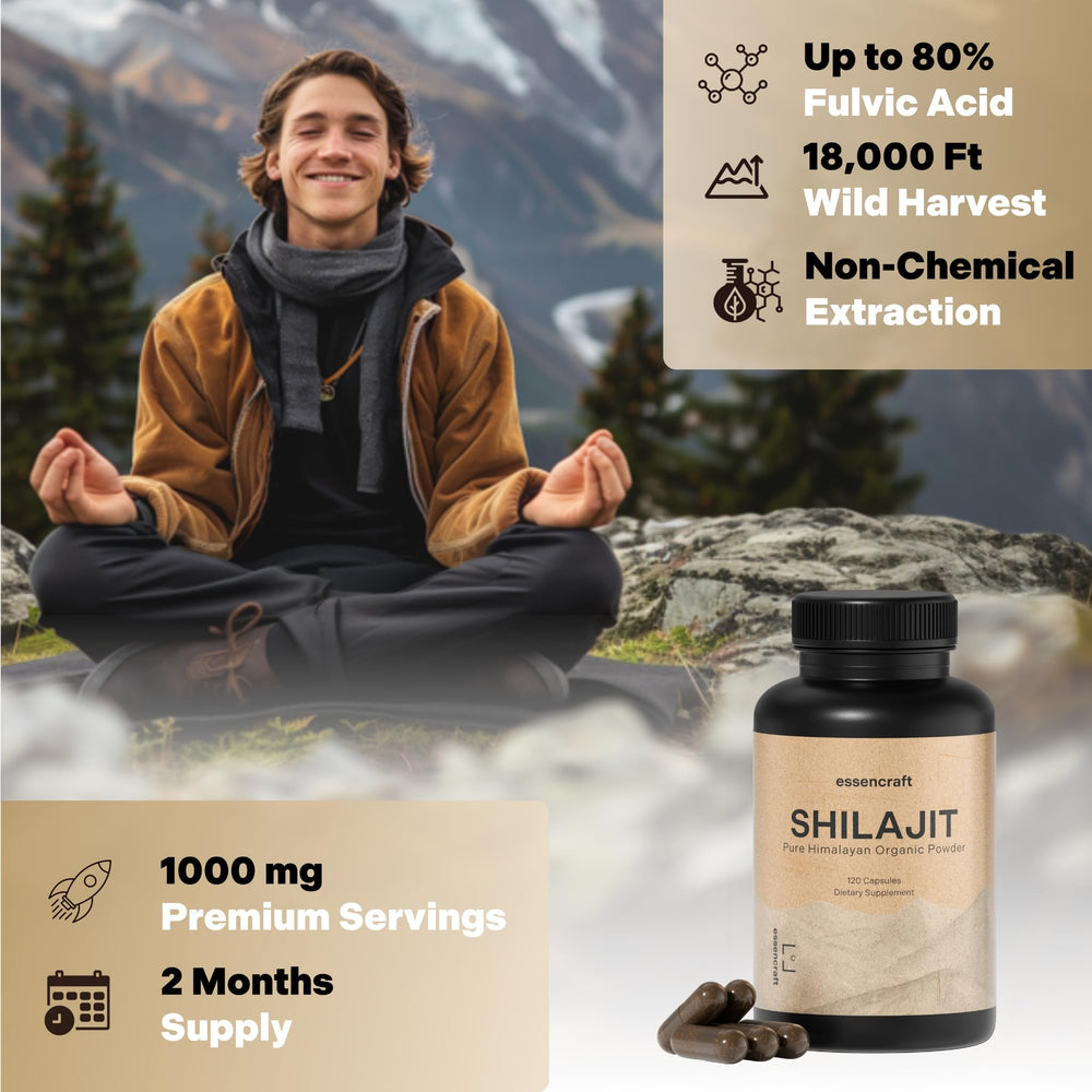 Essencraft Shilajit resin pour in glass, suggesting a simple daily ritual with the resin.