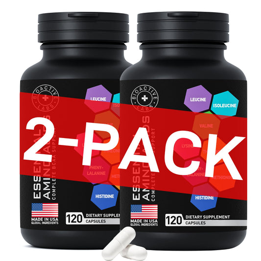 Bottle of Essential Amino Acids Complex for men and women