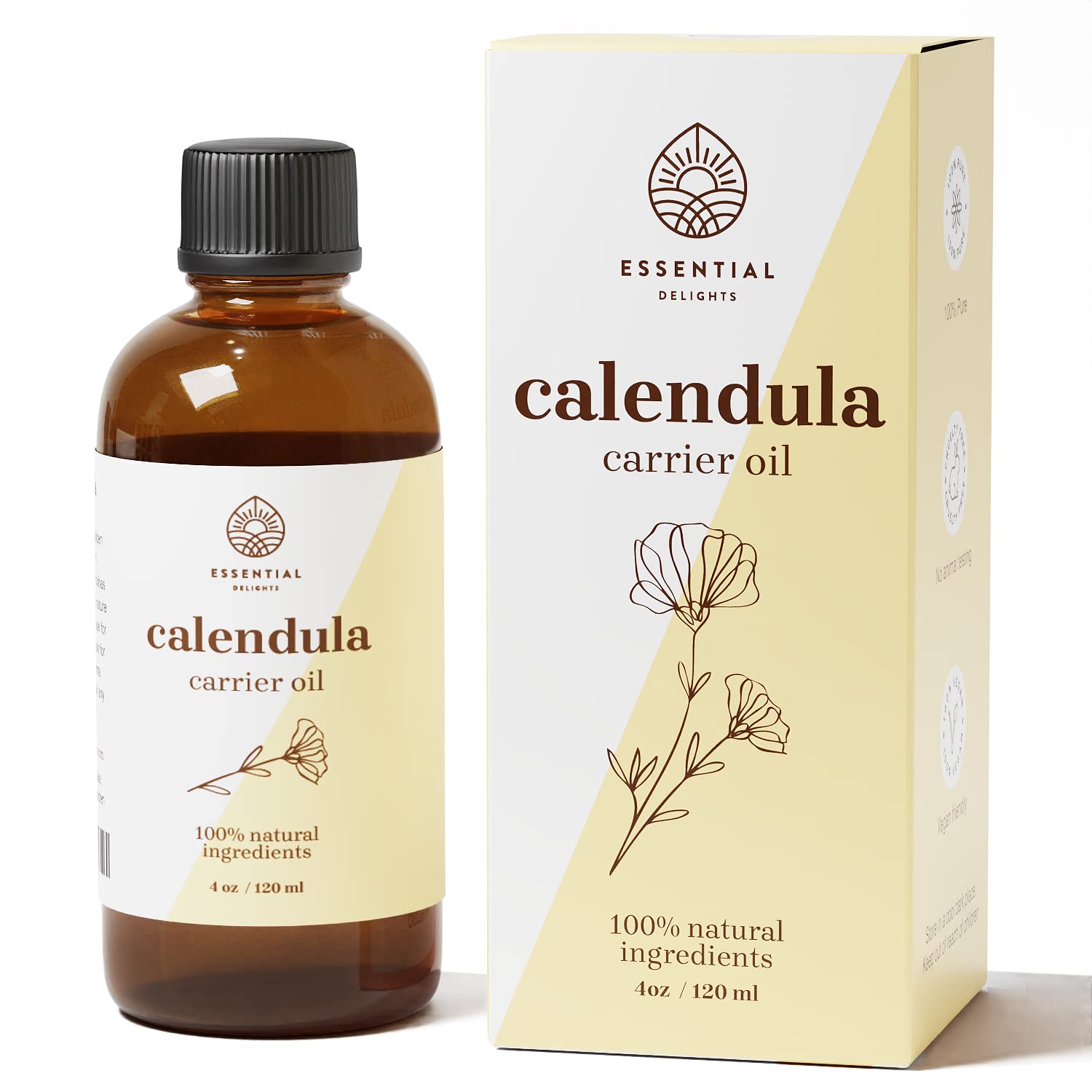 Calendula Oil used as a daily moisturizer for face, body, and hair