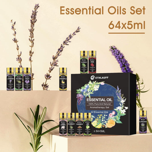 Assorted essential oil bottles (0.17oz) in set