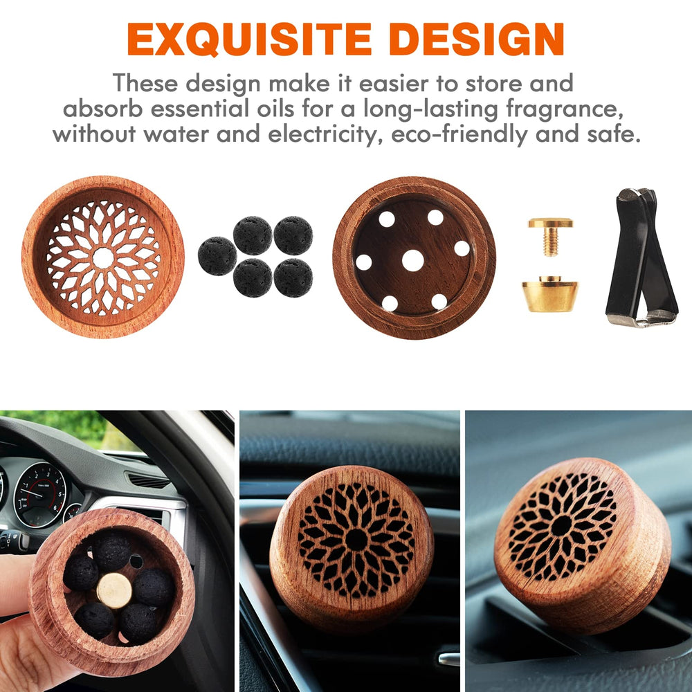 Vent clip attached to car air vent for diffuser