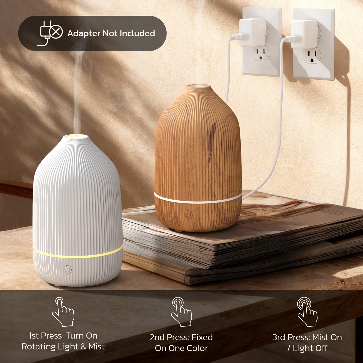Diffuser suitable for home and office use in wood grain finish