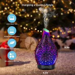 Diffuser showing colorful LED mood lighting