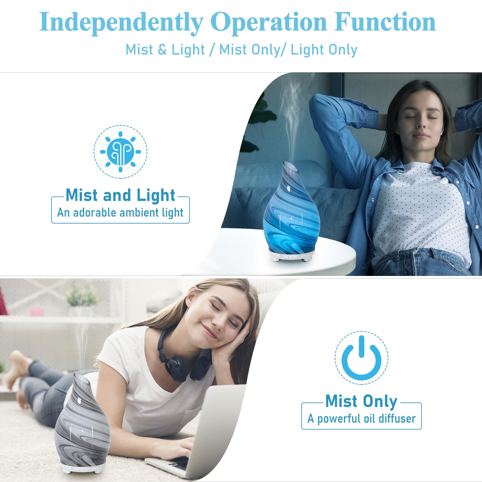 Gift-ready essential oil diffuser for home spa