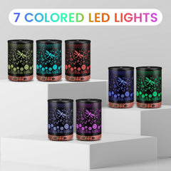 Dragonfly diffuser displaying 7 color LED lights