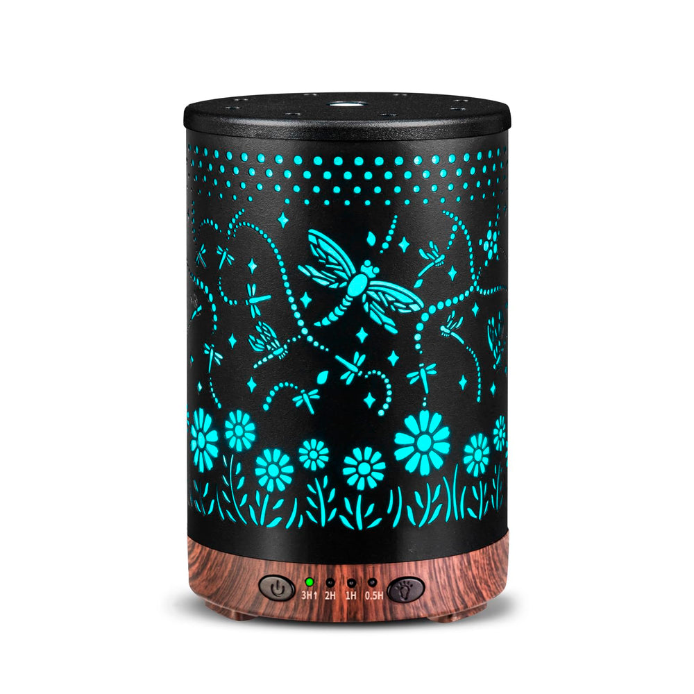Main view of dragonfly metal essential oil diffuser 120ml