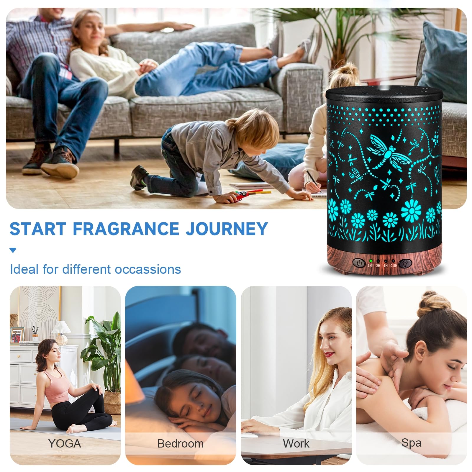 Dragonfly essential oil diffuser packaging