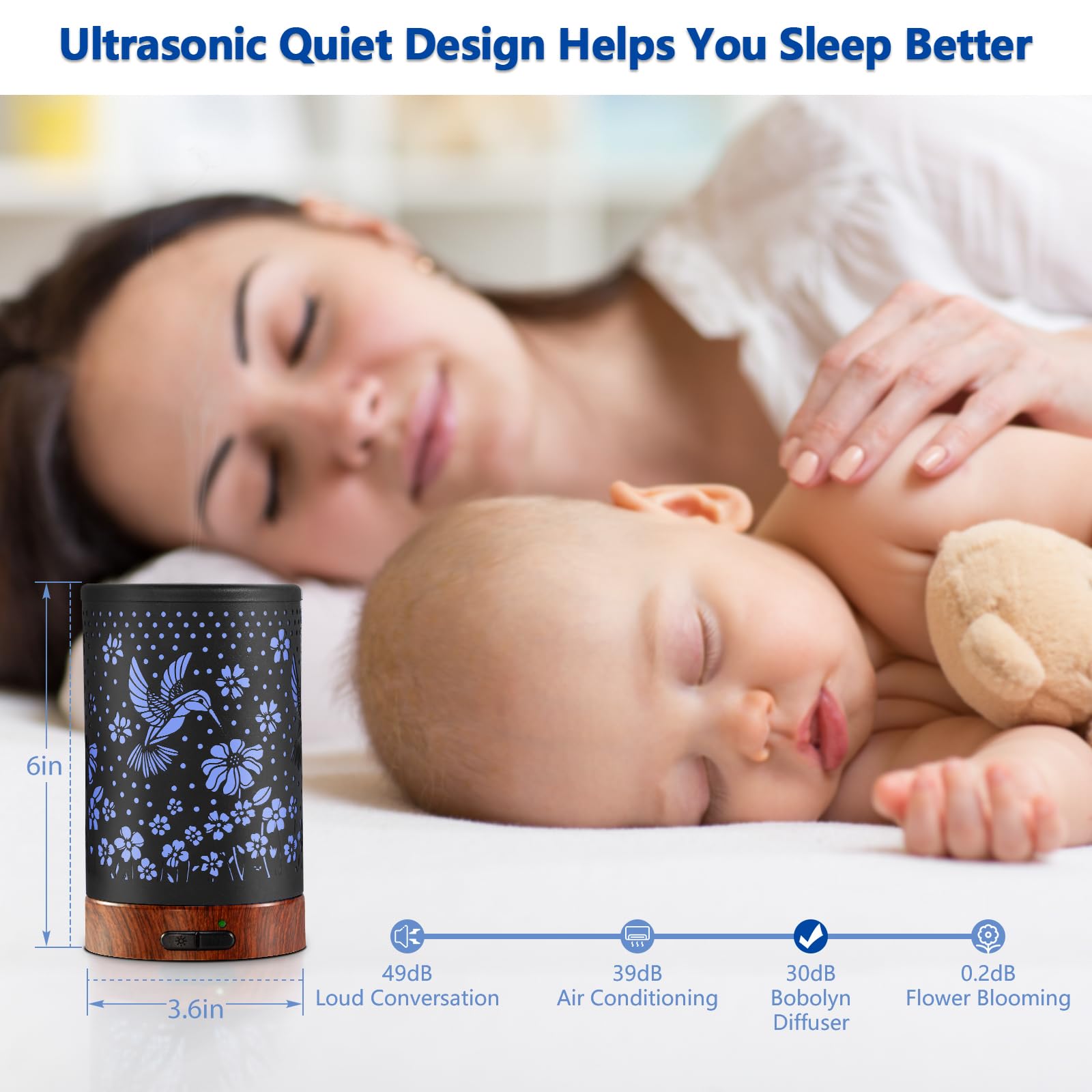 Auto-off feature and two mist modes for safety and flexibility