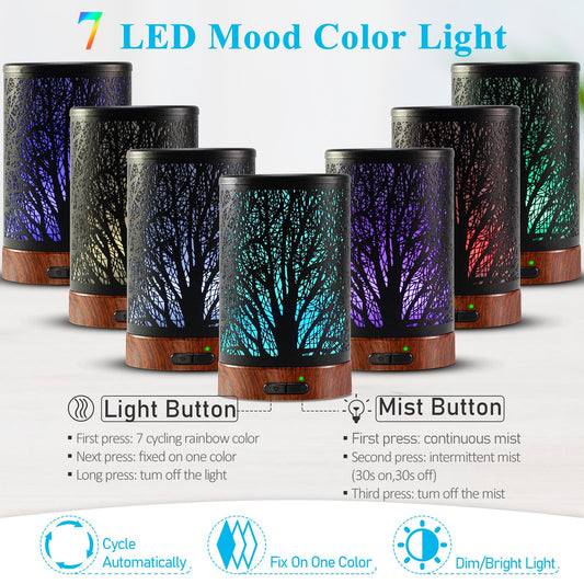 Ultrasonic diffuser emitting cool mist