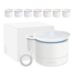 White 200ml essential oil diffuser with 7 color night light