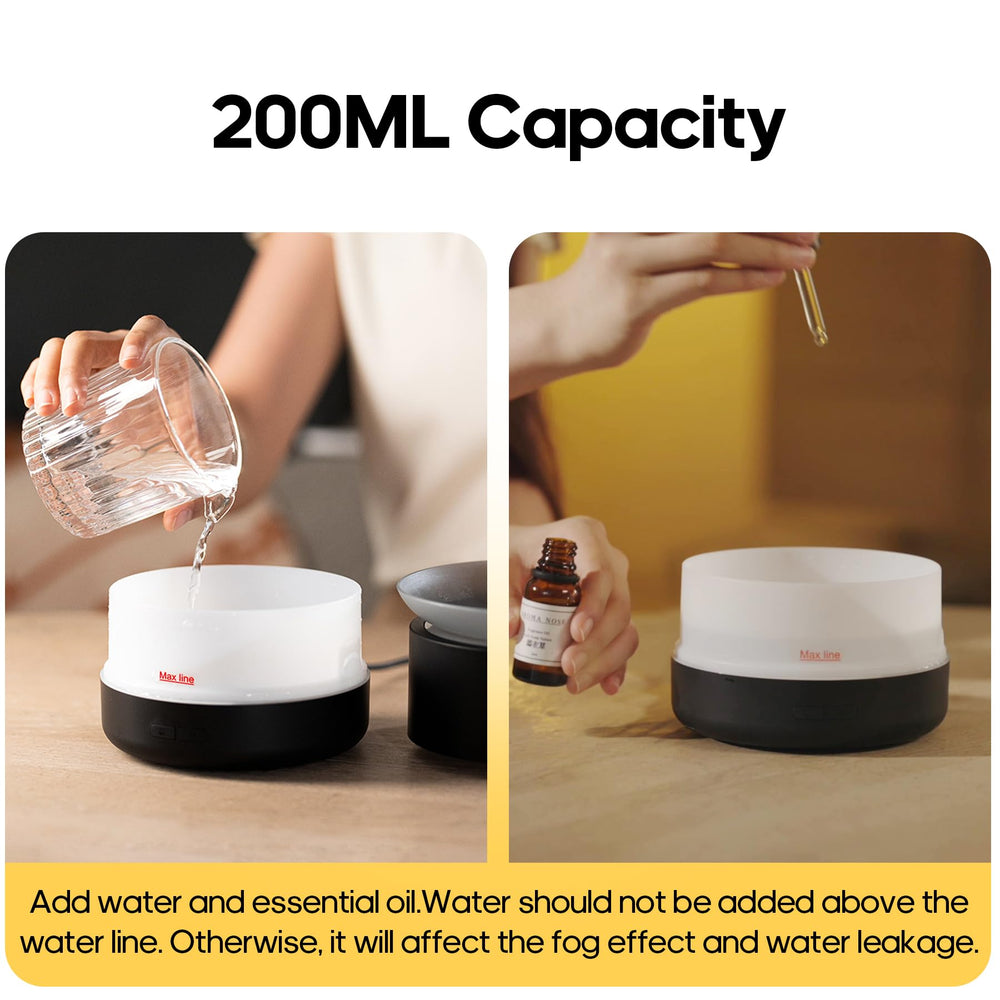 Diffuser showing two mist modes: direct spray and fog