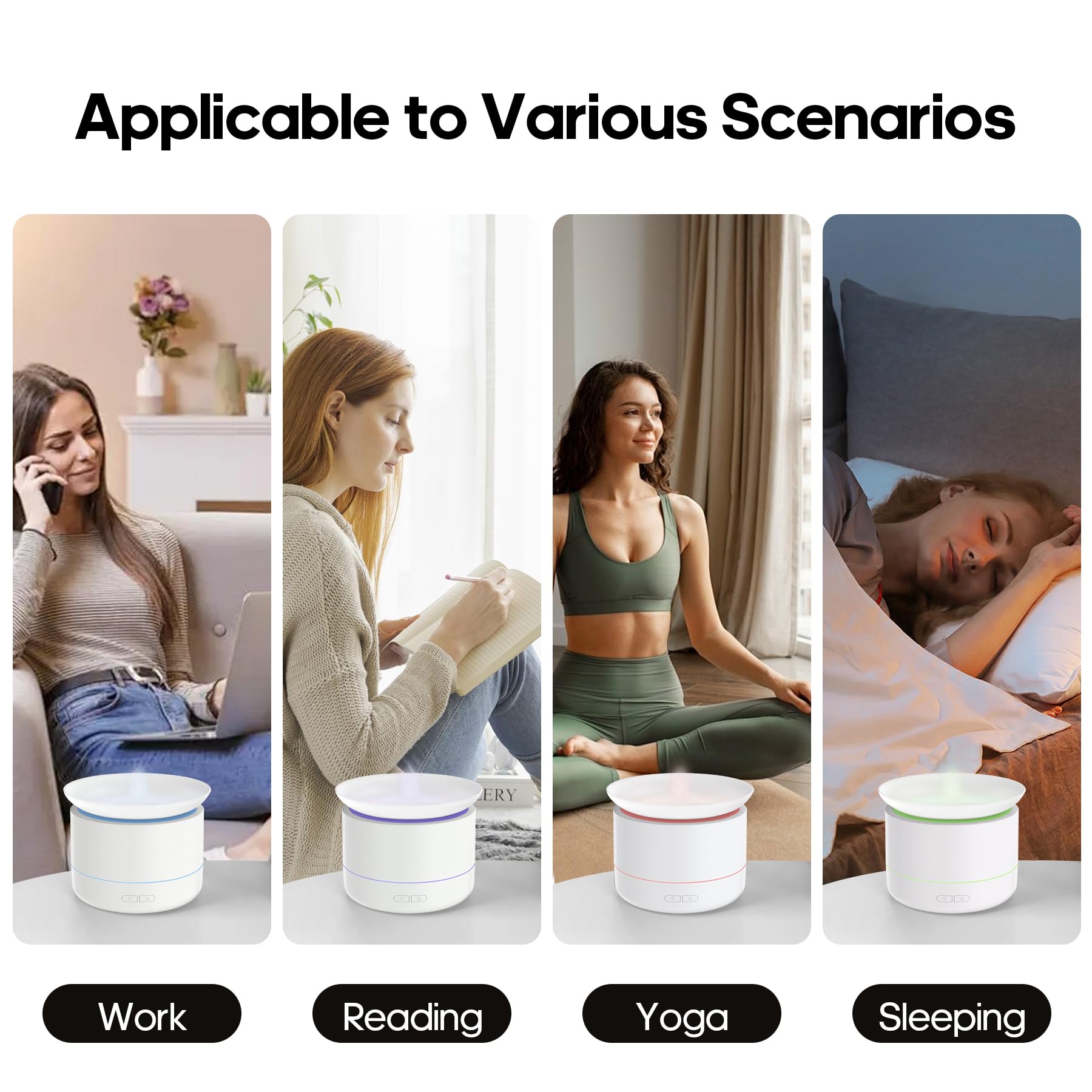 Compact aromatherapy diffuser ready for home or office use