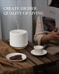 Ceramic diffuser on imitation walnut textured base