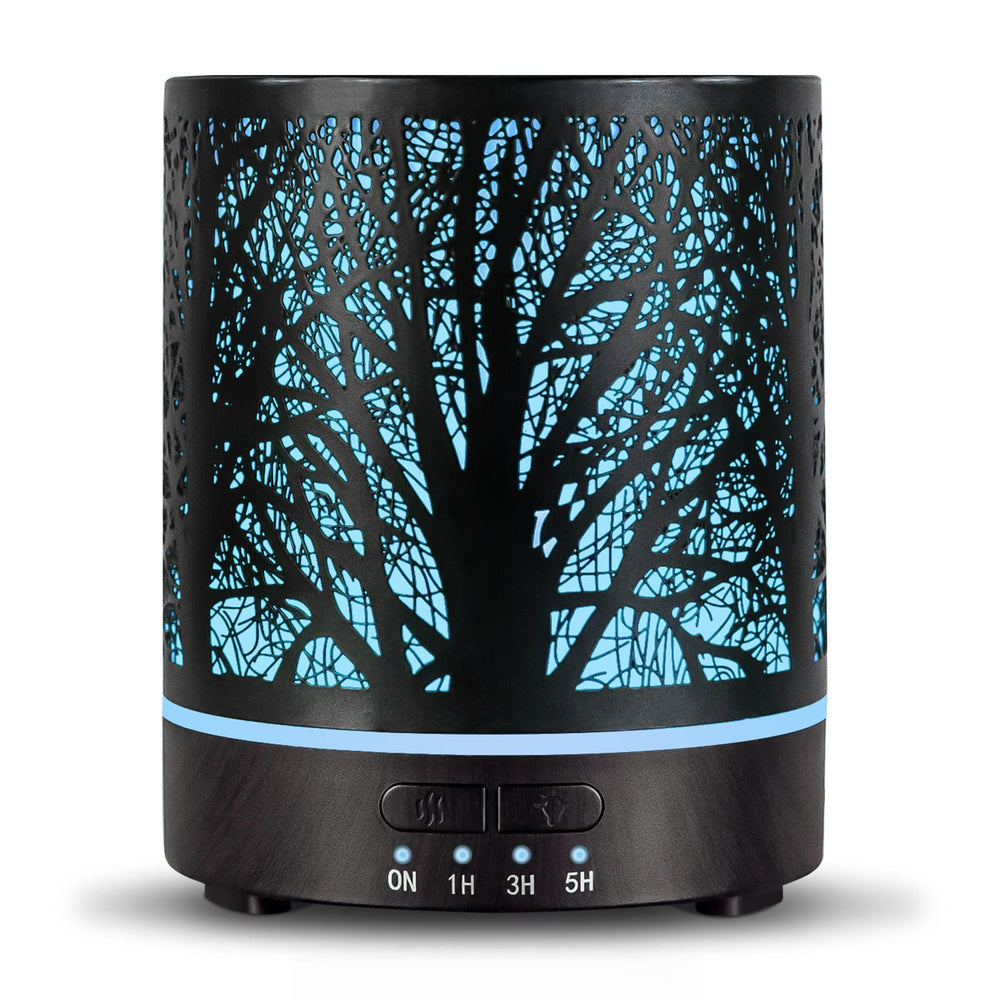 Essential oil diffuser 300ml with metal tree design