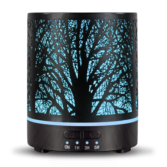 Essential oil diffuser 300ml with metal tree design