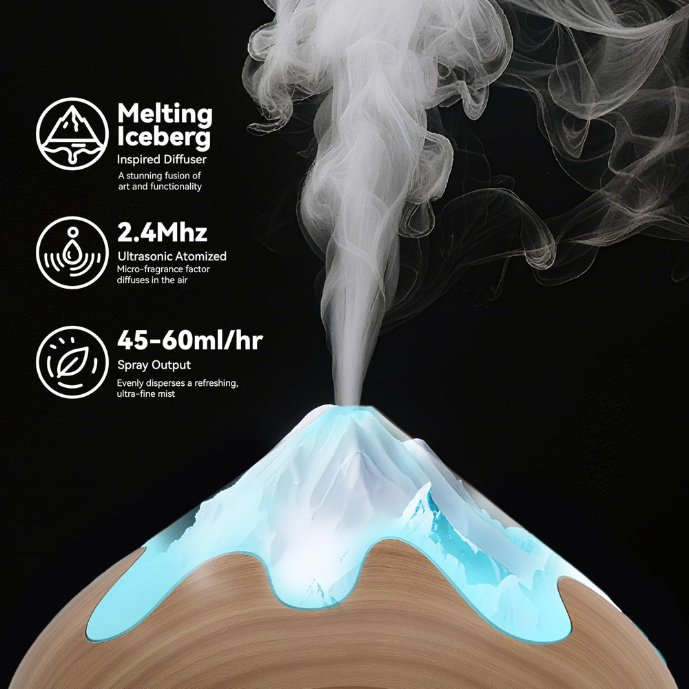 Brown diffuser displaying two mist modes