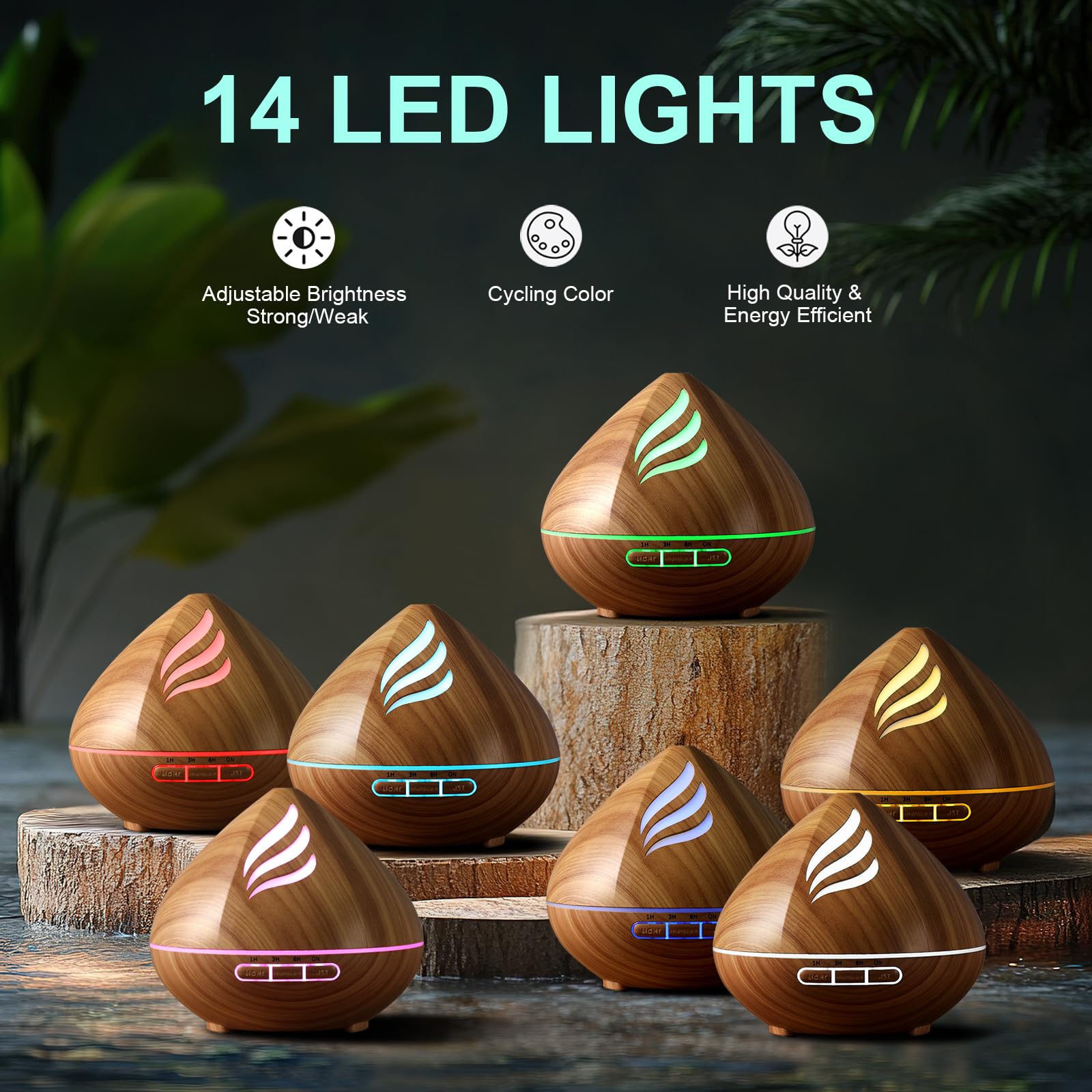 Diffuser in a living room with ambient lighting