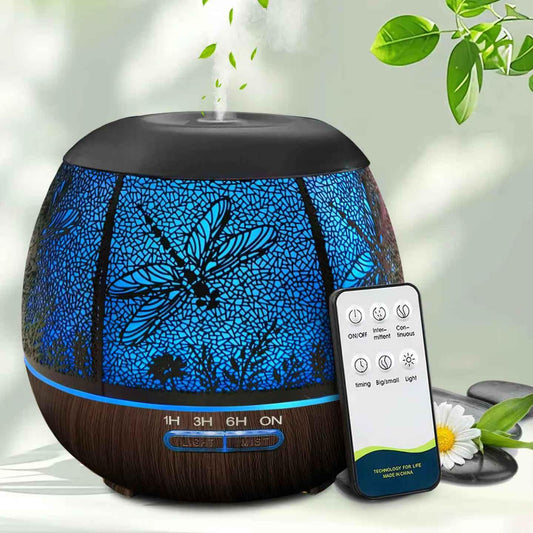 400ml essential oil diffuser with remote control in living room
