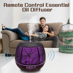 Metal dragonfly design diffuser with ambient lights