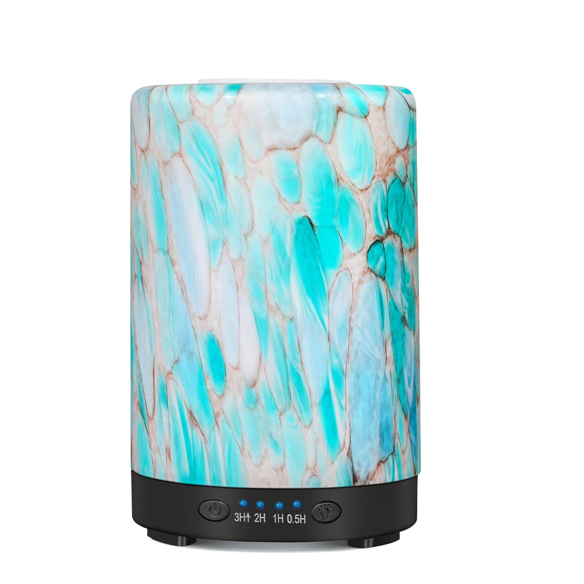 Blue Mountain design glass essential oil diffuser with 7 color LED lights
