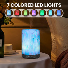 Ultrasonic diffuser dispersing cool mist with 7 LED color options
