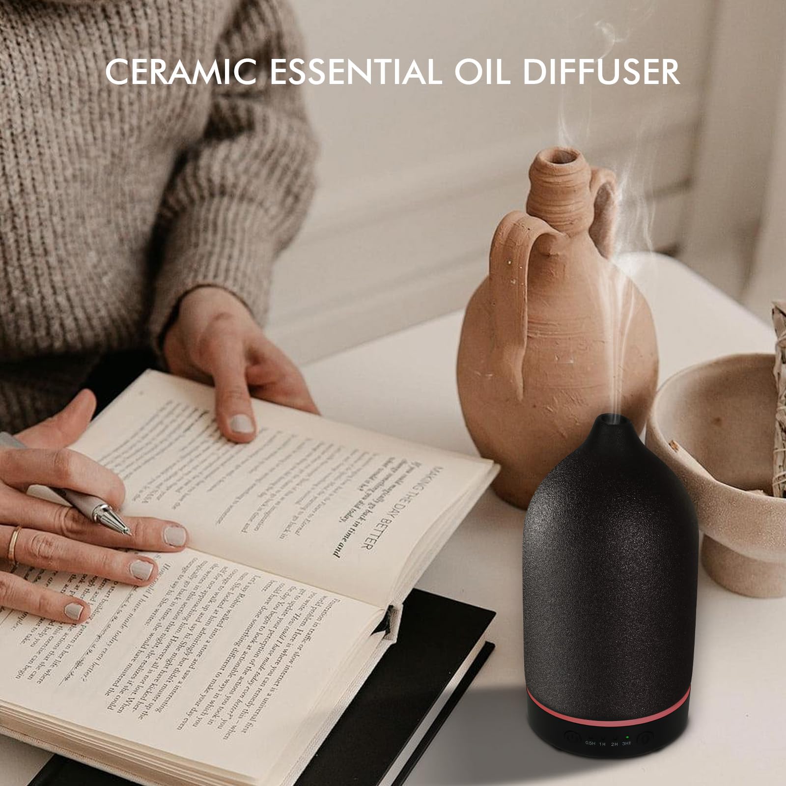 Gift-ready packaging for black ceramic diffuser