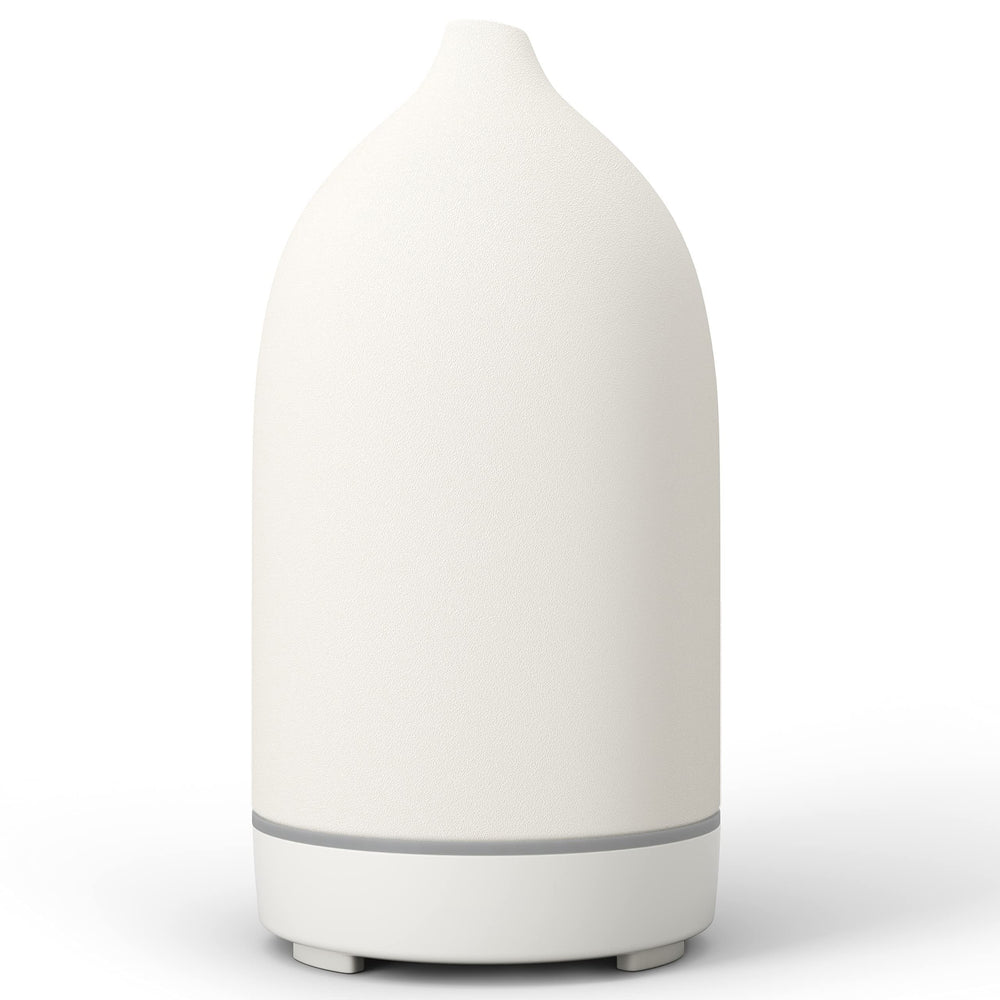 White handmade ceramic essential oil diffuser