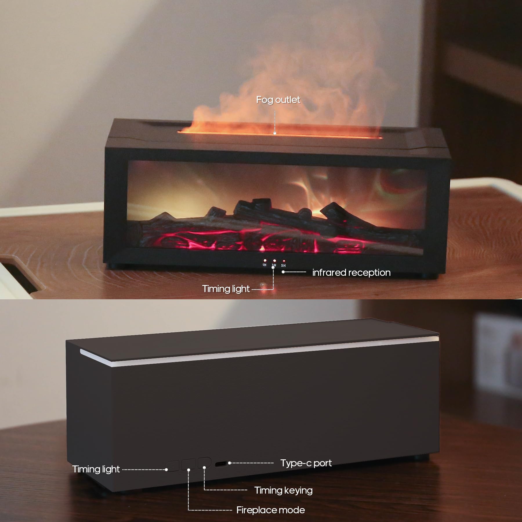 Sleek PP material flame diffuser for home use