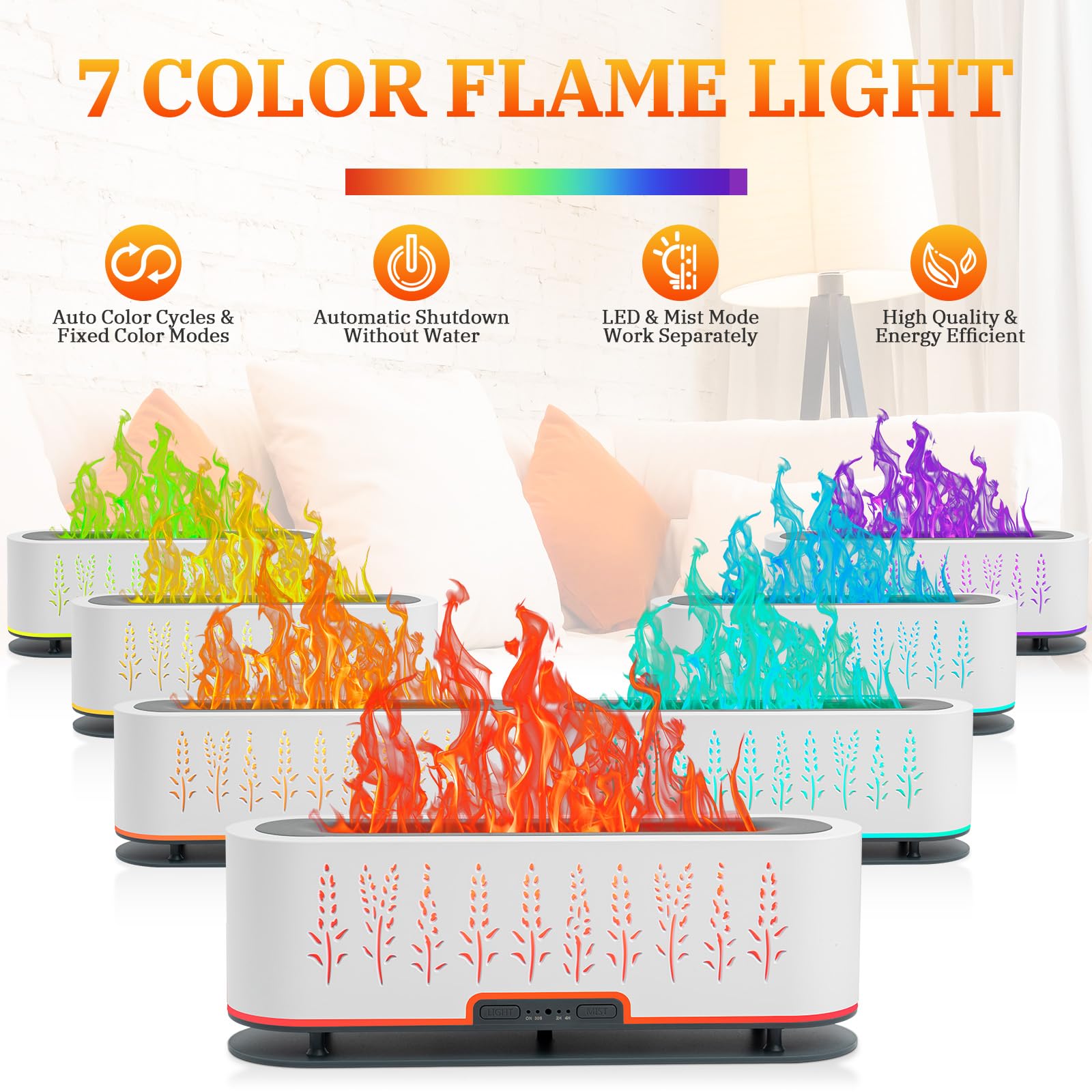 200ml water tank and mist outlet on diffuser