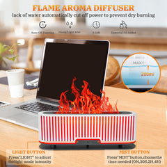 Flame light effect with two color options