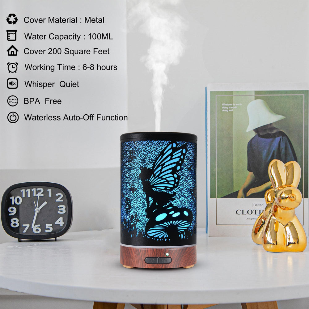 Diffuser on bedside table in a cozy room