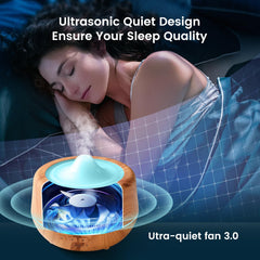 Diffuser in use releasing mist