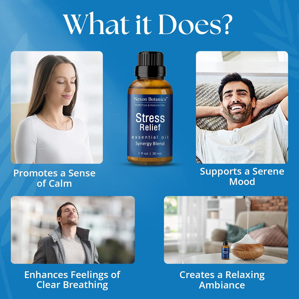 Aromatherapy diffuser with Stress Relief Essential Oil Blend