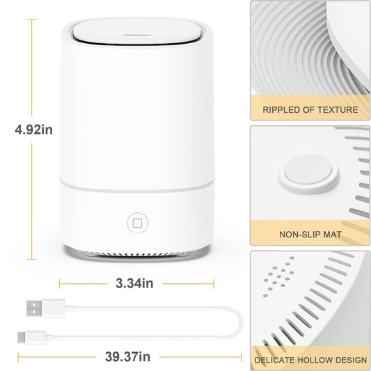USB-powered essential oil diffuser with 150ml tank - side view