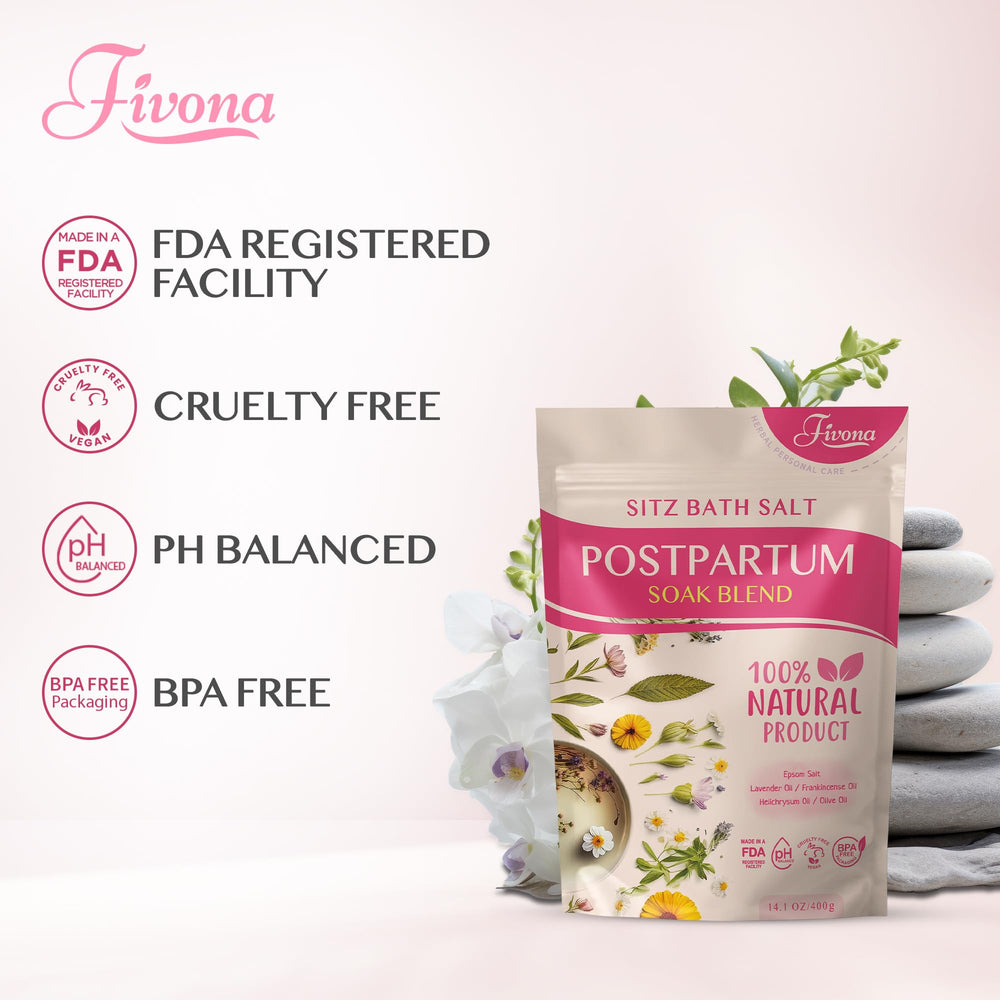 Essential oils bottles representing the postpartum blend