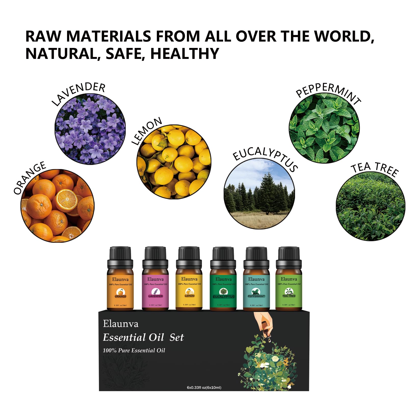 Eucalyptus essential oil bottle from the gift set